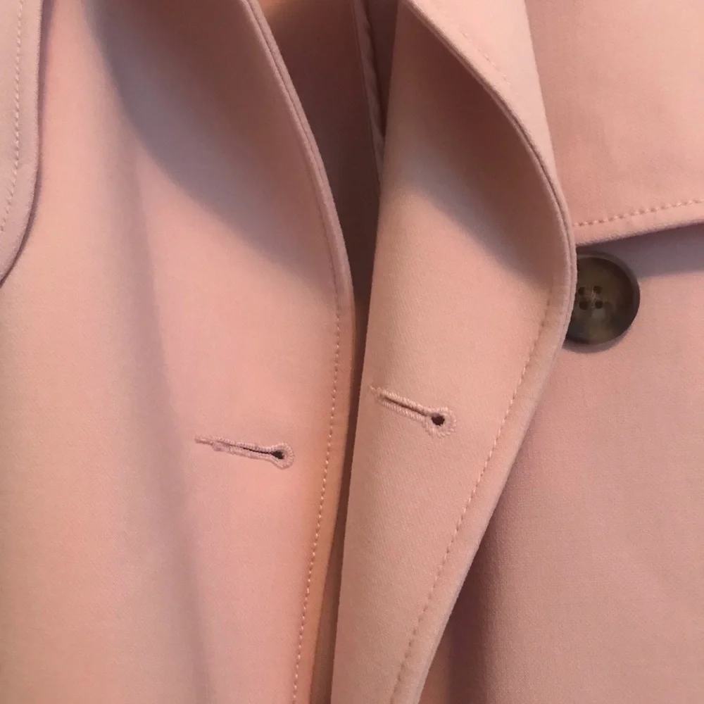 Elegant Pink Trench Coat - Picture 3 of 15
